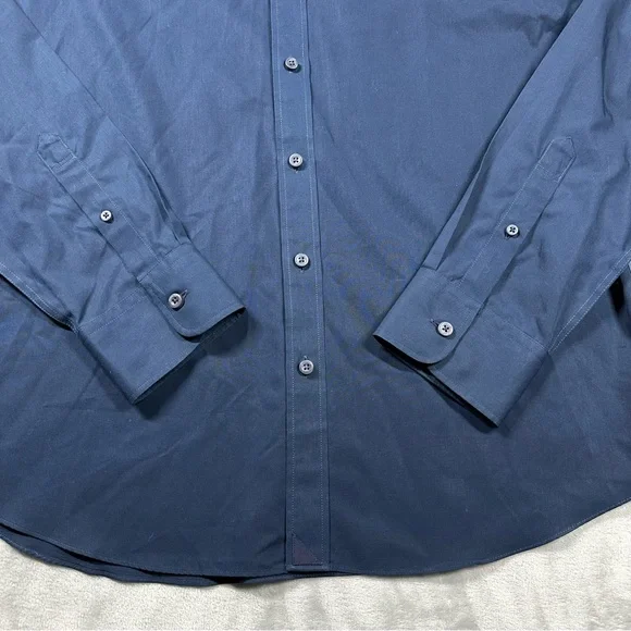 NWT UNTUCKit Castello Navy Blue Wrinkle Free Shirt XL Tall Slim - Picture 7 of 15